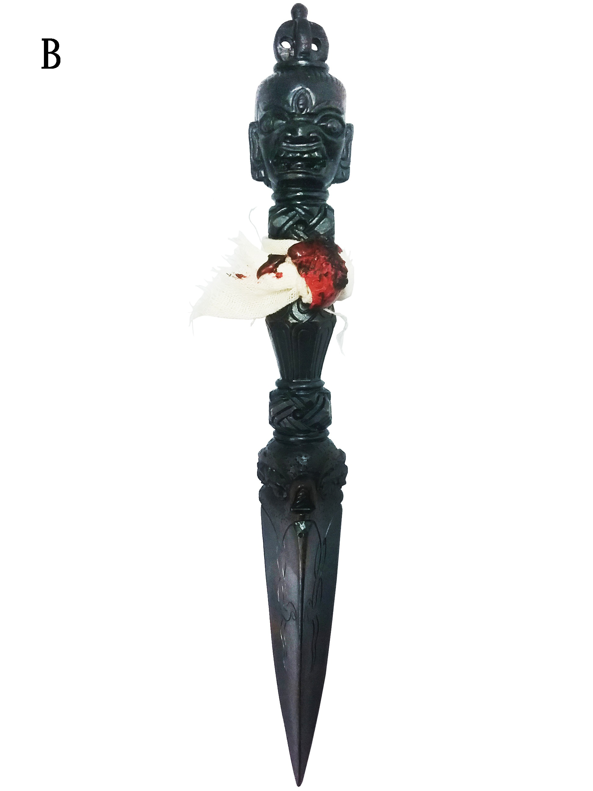唐東嘉波天鐵普巴杵(20cm) 典藏珍寶/ 老天珠Collectable, Antique, dZi 